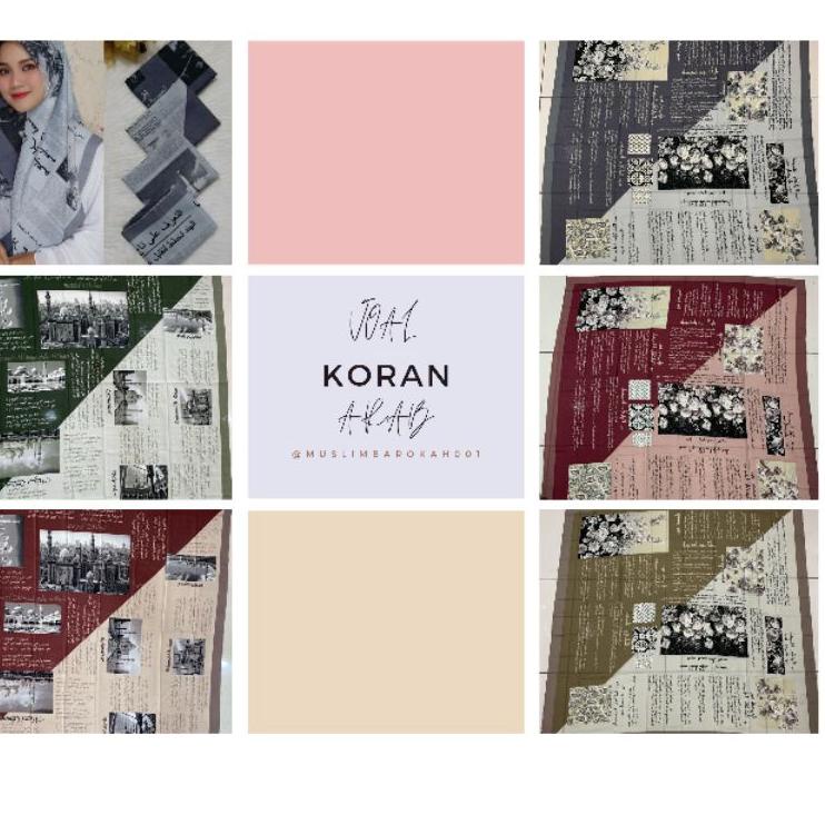 HIJAB JILBAB SEGIEMPAT VOAL KORAN ARAB LASERCUT / KERUDUNG KORAN ARAB MURAH KEKINIAN / VOAL MOTIF BU