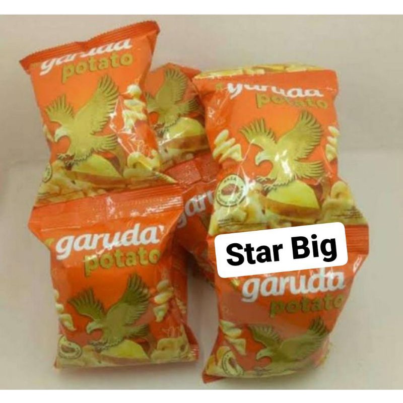 

Snack Kentang Garuda Crunchy Potato Daging Sapi BBQ 14gr x 10pcs