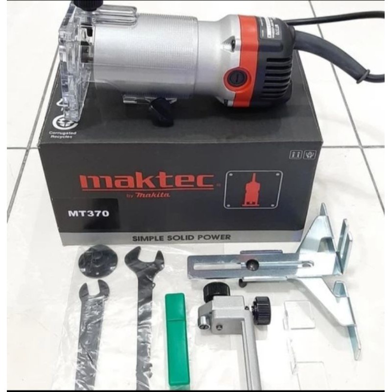 Mesin Profil Router Trimmer Kayu 6mm Maktec MT 370 MT370