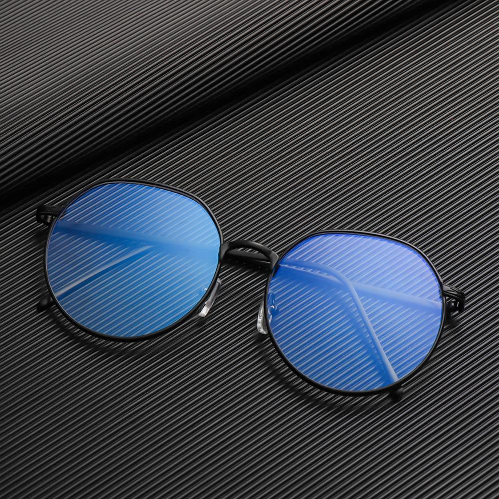 R-flower Kacamata Frame Metal Bulat Ultra Ringan Gaya Vintage Untuk Pria / Wanita