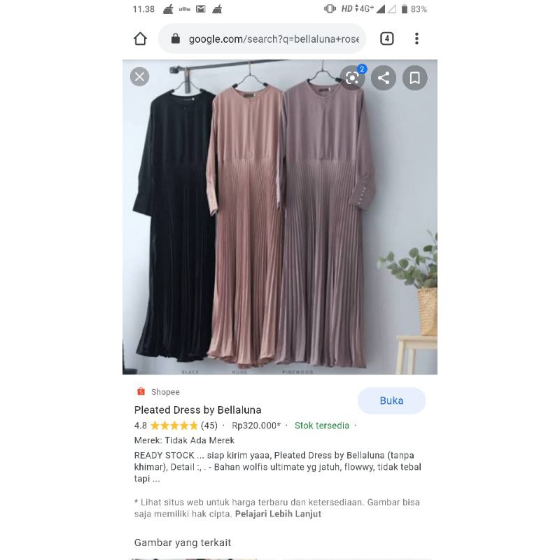 Preloved Pleated dress bellaluna