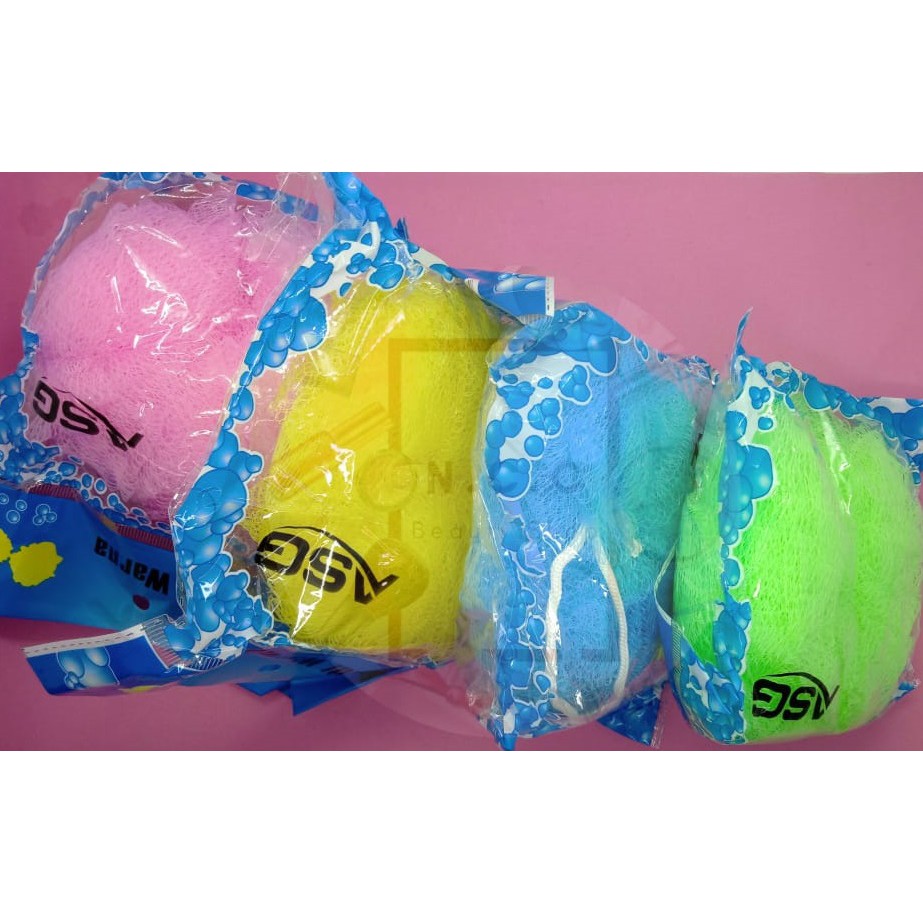 ASG Spon Sabut Mandi - Shower Puff - Flower Shaped Bath Ball Spons - Kualitas Bagus dan Tebal