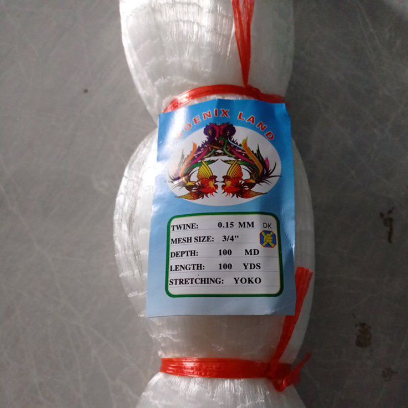 Jaring ikan 0.15 3/4 inchi 100md/100yds Jaring jala  jaring pukat Jaring ikan kecil lunjar wader sepat jaring ikan senar jaring pukat ikan kecil