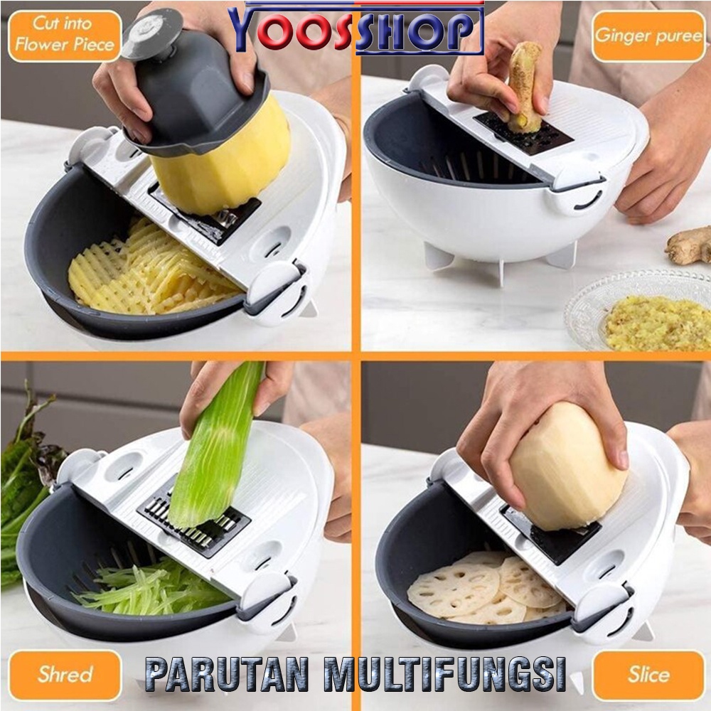 Parutan Sayur Keju Wortel Kentang Bawang Singkong Serbaguna Alat Pengiris Peralatan Dapur-1