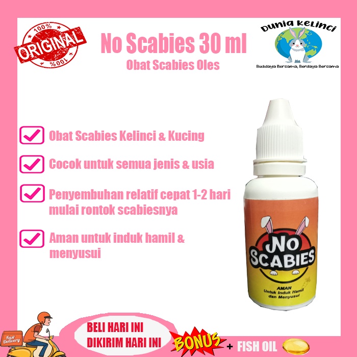 Obat Scabies Kucing Kelinci Oles No Scabies 30 ml Gudik