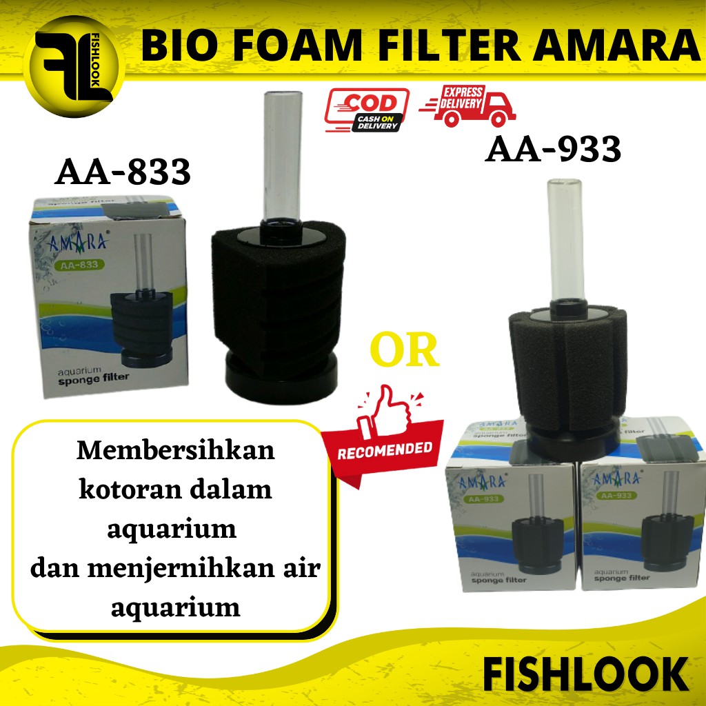 Amara Busa Mini Bio Foam Sponge Filter Aquarium Aquascape biofoam