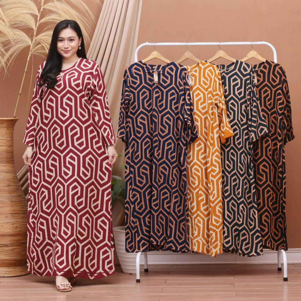 Daster Lengan Panjang Murah Longdress Batik (LONGDRESS CABUTAN ZAHRA)