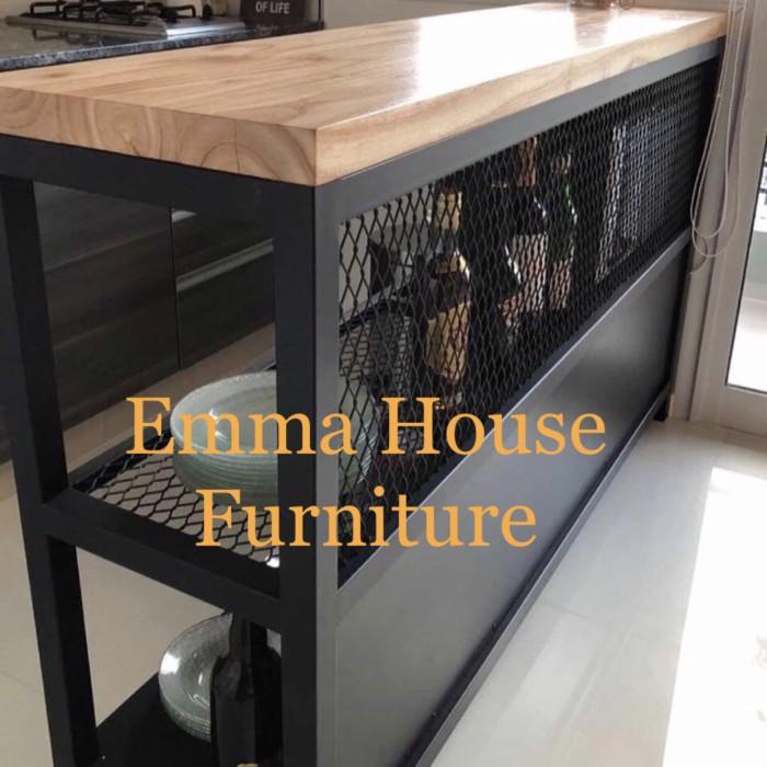 Nay Bar | Meja Cafe Industrial 2 Unit Meja + Rak Gantung