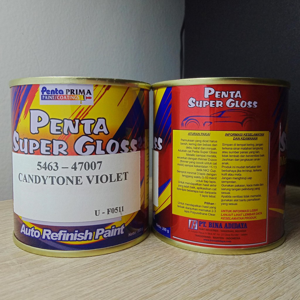 PAKET CAT CANDYTONE PENTA SUPER GLOSS 200 gram - cat penta candytone - cat penta candy - penta candi - cat penta super gloss