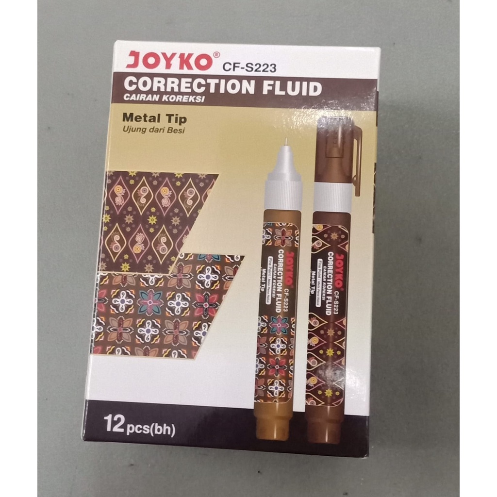 

Correction Fluid Joyko CF-S223 [1 PCS] / Tipe X Bolpen / Tip Ex Cair / Tip X Pena