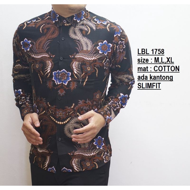 KEMEJA BATIK | BATIK PRIA | BATIK COWOK || BATIK SLIMFIT | KEMEJA SLIMFIT | BATIK ORIGINAL LBL88