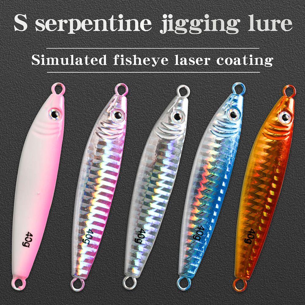 Preva Metal Fishing Lure belly glow Bass Hook Ikan Kecil 40g 85mm Memimpin Casting
