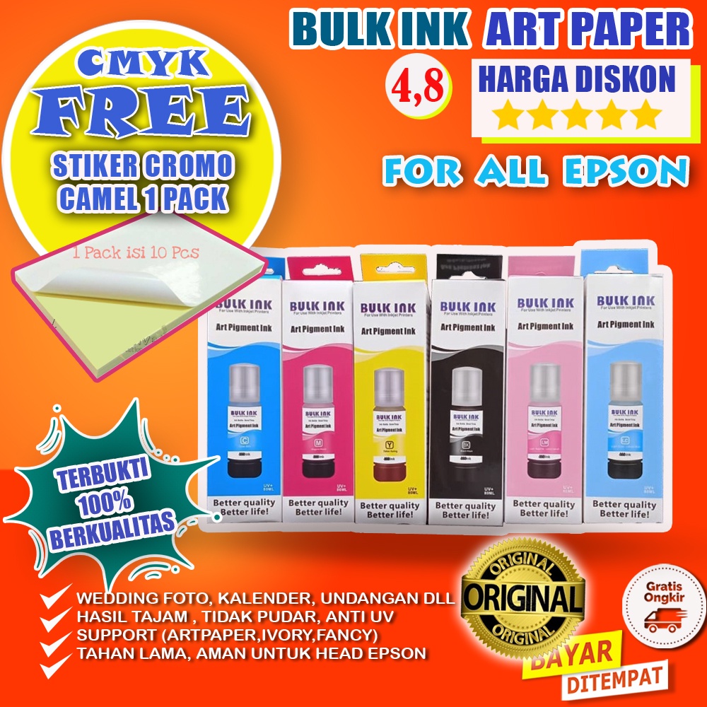 Jual Tinta Art Paper Epson L120 L3110 L3150 L5190 L1110 L1800 L800 L110 L360 BULK INK ORIGINAL