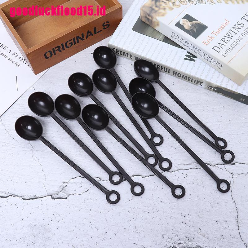 {LUCKID}10pcs 10g Measuring Spoon Teaspoon Coffee Sugar Scoop Cake Baking Coffee Milk