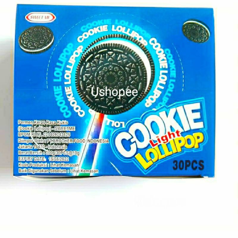 

Cookie Light Lollipop permen @30pcs