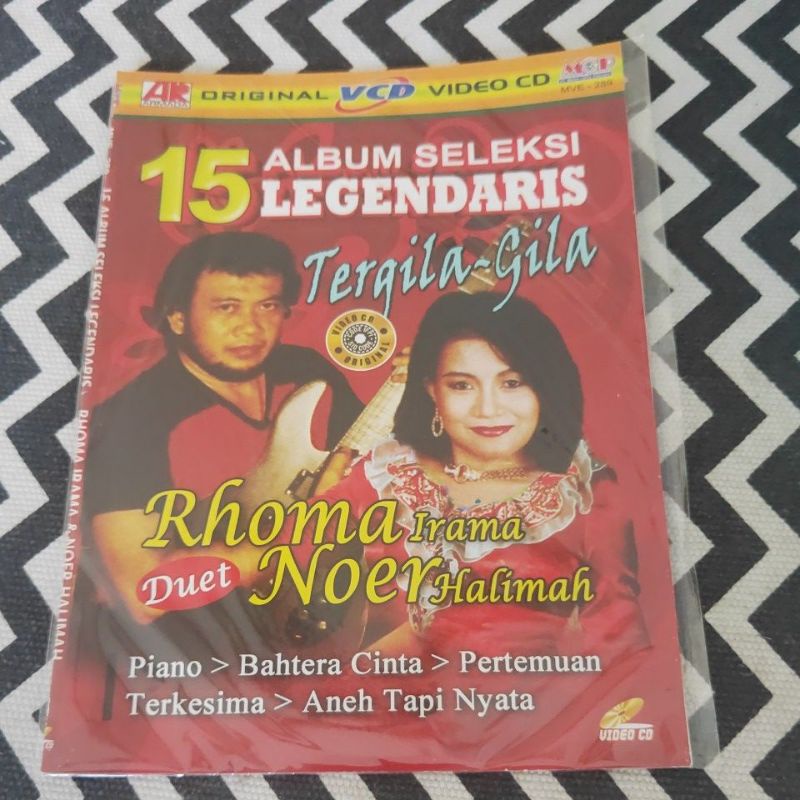 VCD KARAOKE ORIGINAL 15 ALBUM SELEKSI LEGENDARIS RHOMA IRAMA DUET NOER HALIMAH