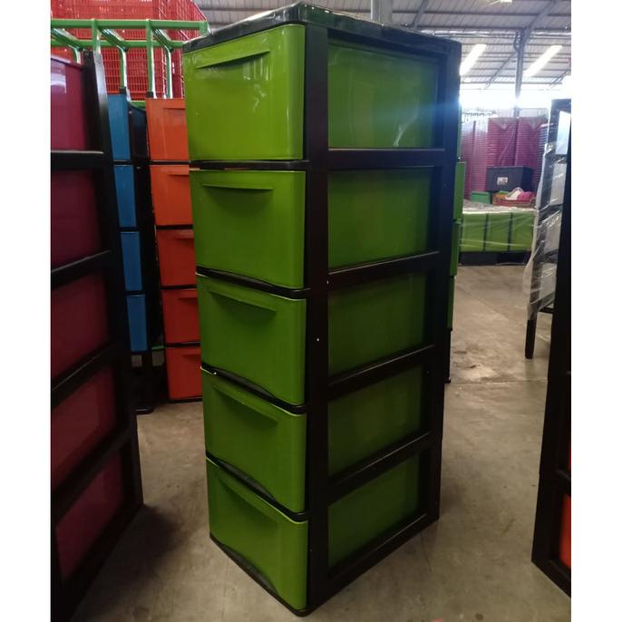 LACI 5 SUSUN (WARNA) - Lemari / Kabinet / Rak Plastik