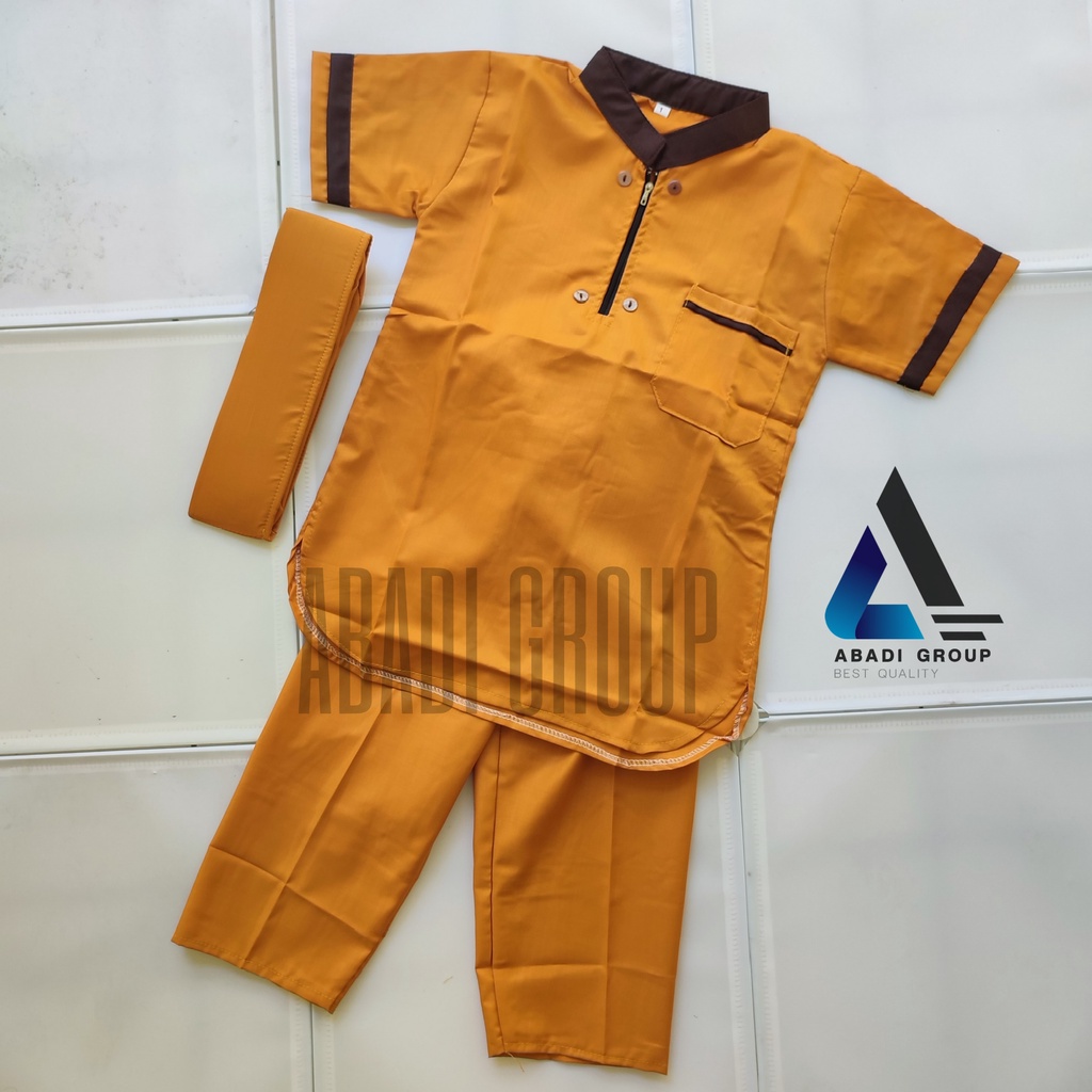 STELAN KOKO KURTA ANAK LAKI LENGAN PENDEK USIA 1-12 TAHUN