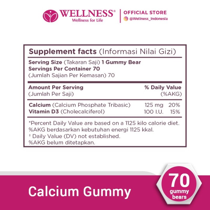 Wellness Calcium Gummy 70