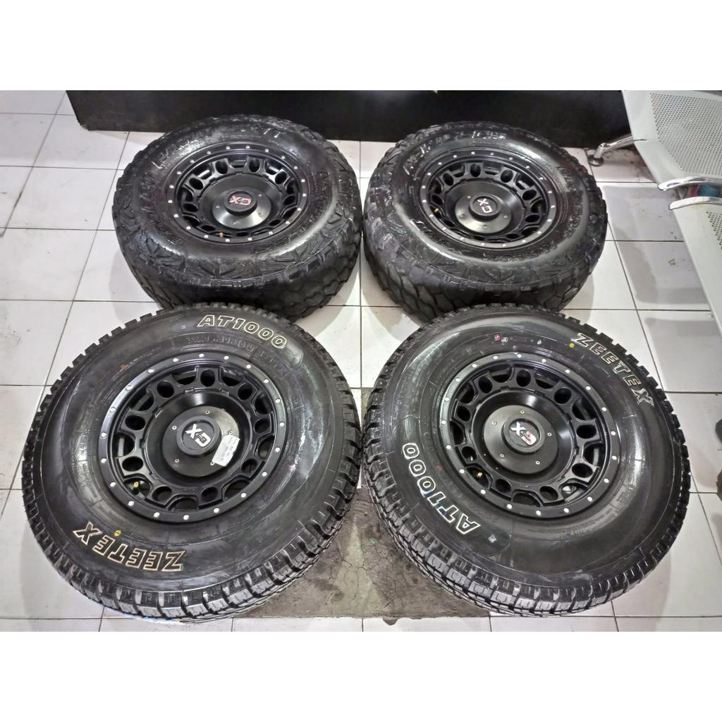 Velg Mobil Bekas Kmc Ring 15 PnP Ford,Triton, Fortuner + Ban AT1000 (2) 31 10,5 R15