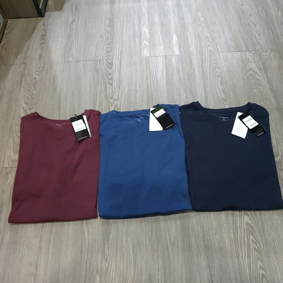 Kaos Pria T Shirt The Executive Slim Fit XL 100% Cotton Dark Red