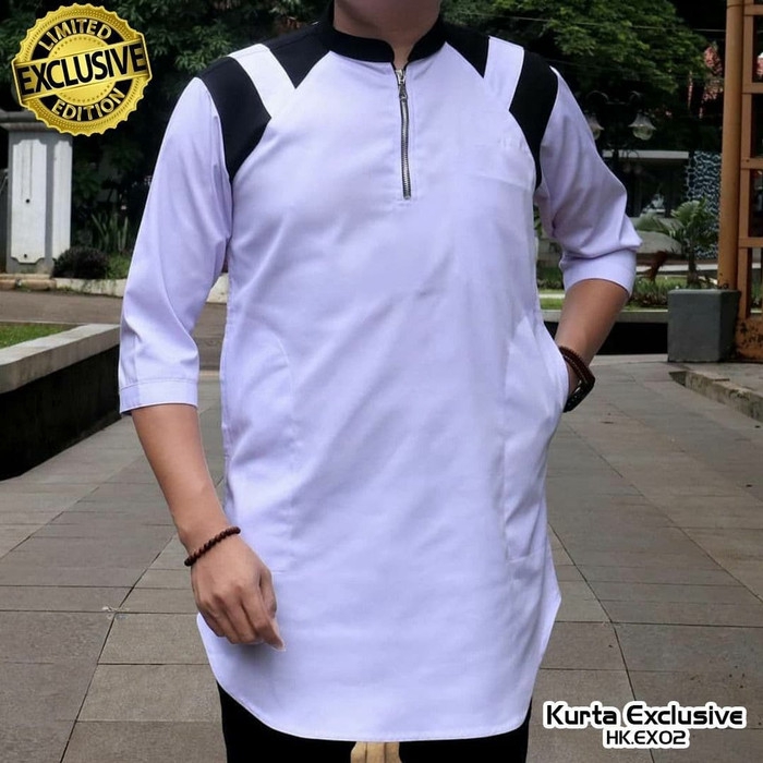 Baju koko Kurta Exclusive - Putih, M