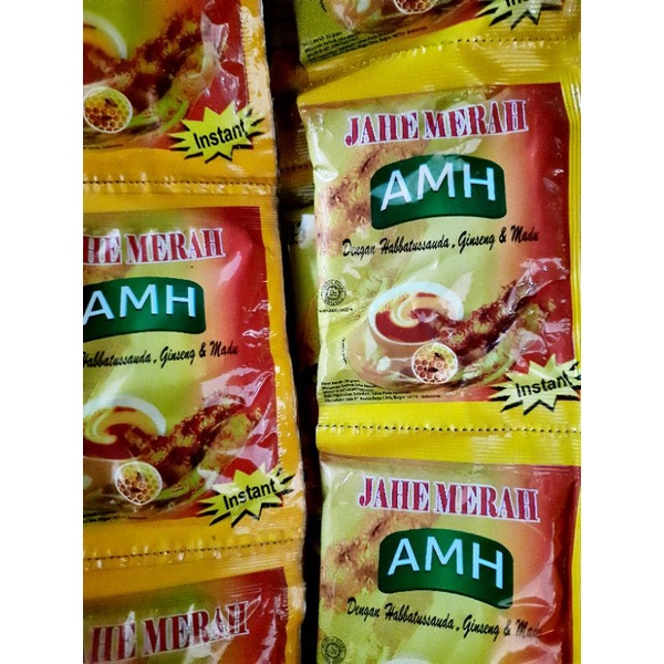 AMH Jahe Merah (20 gr x 12pcs)  dan AMH susu (20gr x 10 pcs)