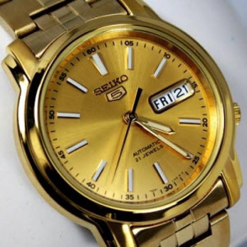 Seiko 5 SNKL86K1 Automatic Full Gold Color | Jam Pria SNKL86