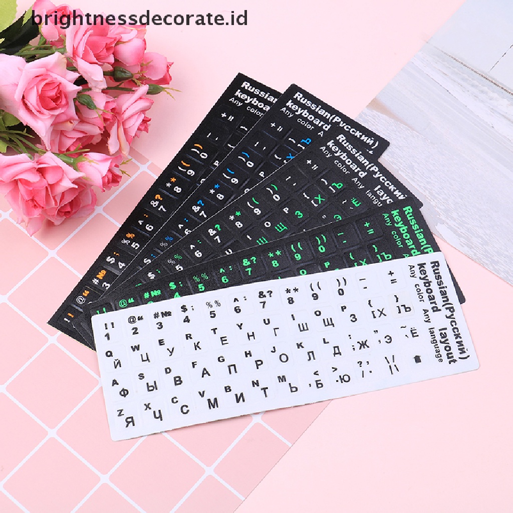 Stiker Layout Keyboard Standar Bahasa Rusia Pengganti