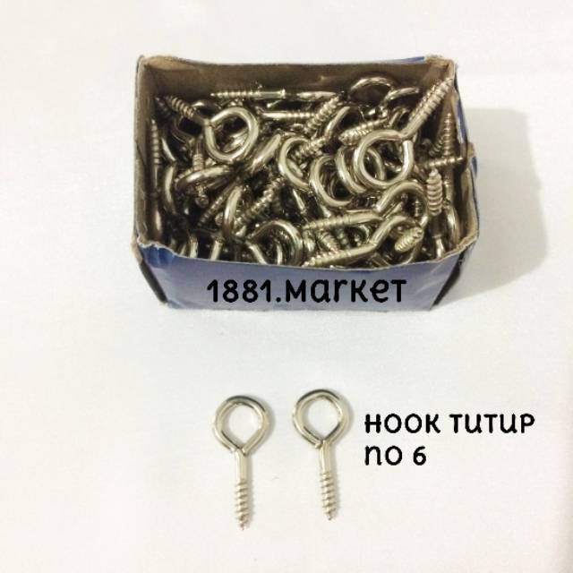 Sekrup Tanda Tanya No 6 / Screw Hook No 6 / Hook Tutup No 6