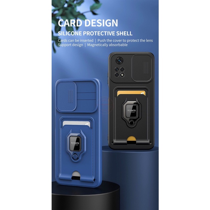 PREMIUM SLIM CASE REDMI NOTE 11 / NOTE 11 PRO 4G 5G SOFT  STAND SLIDE CAMERA RZANT - REDMI NOTE 11 C