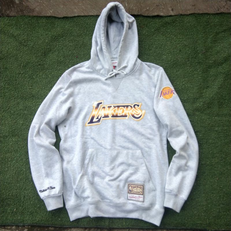 LA Lakers NBA Pullover Hoodie Original Ori Mitchell And Ness Hardwood Classic Authentic Legit Hype H