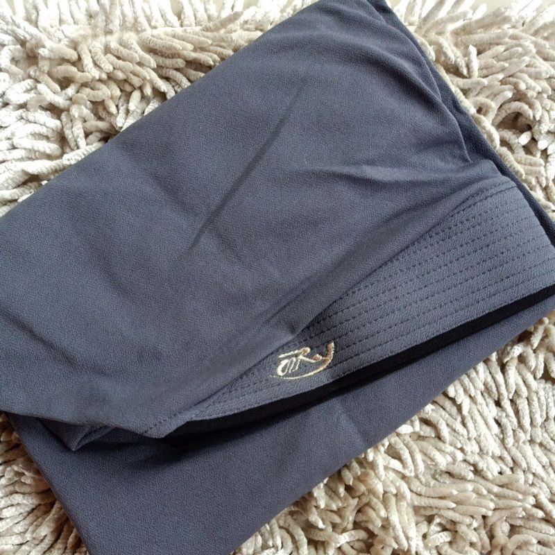 063 SYAR'I LIST ORI AREY HIJAB | JILBAB INSTAN KERUDUNG ORIGINAL-abu tua