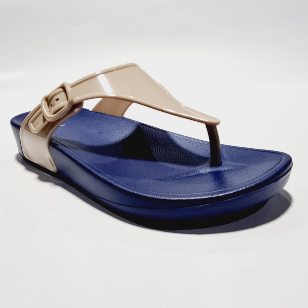 LUOFU ORIGINAL Jelly sandal karet empuk murah wanita jepit sendal gesper cewek import e7154A01S