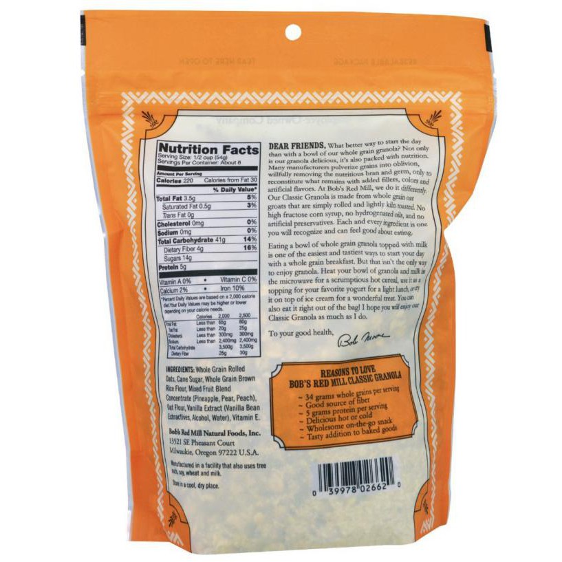 

Sale Bob's red mill classic granola sweetened