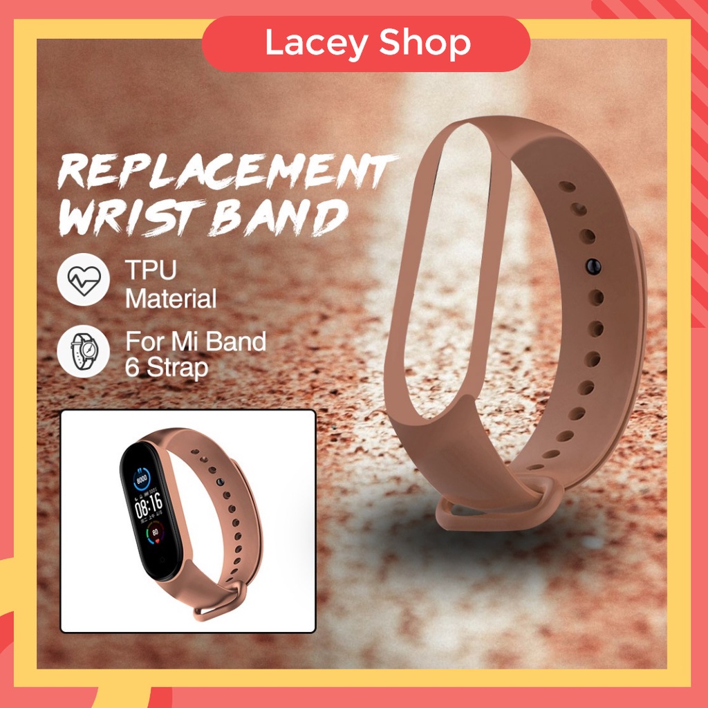 Tali Strap Pengganti Rubber Jam Tangan Xiaomi Mi Band 6 5