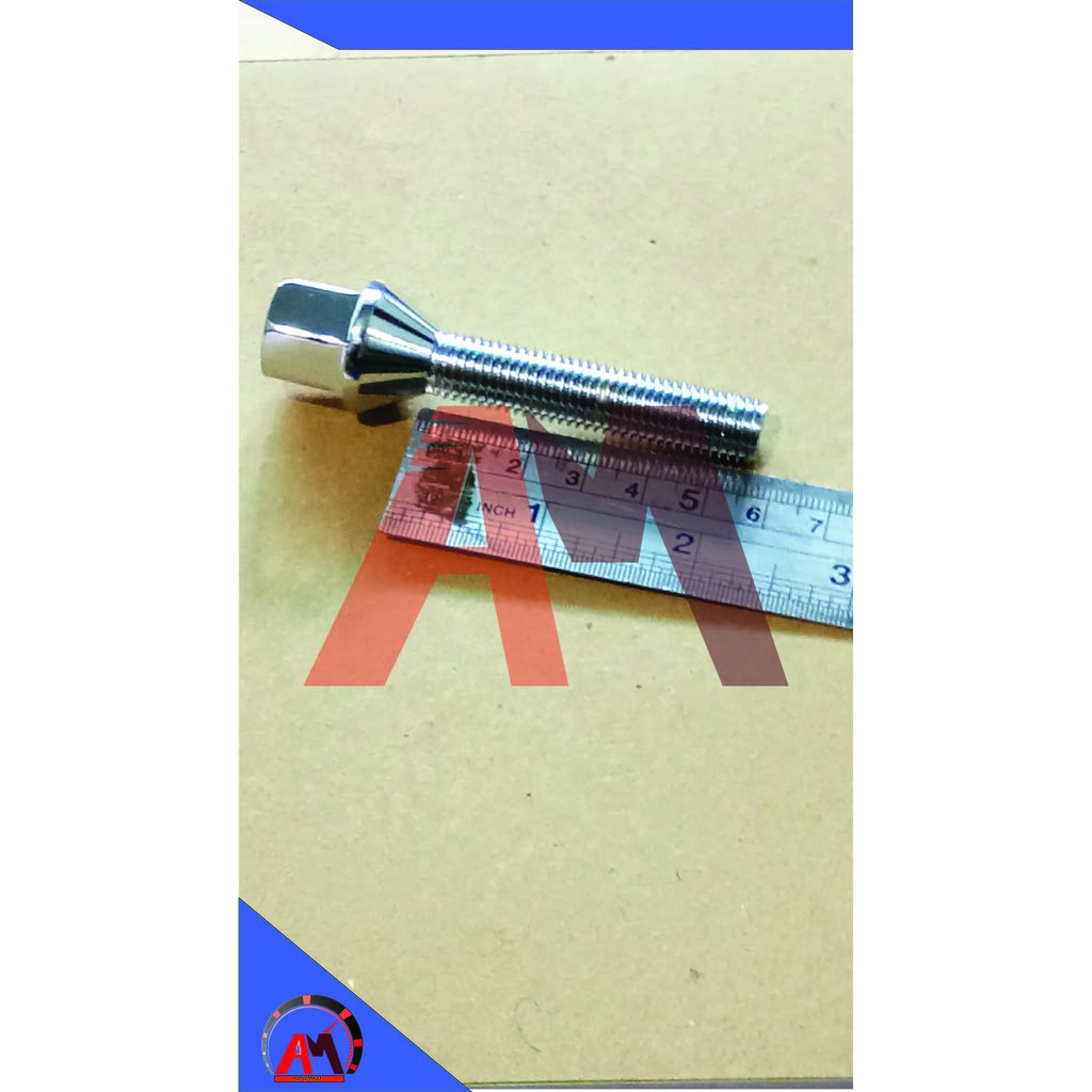 Baut Roda Mercedes Benz 12 x 1.5 55mm Mur Roda Velg BMW VW panjang drad 5.5 cm Mur Baut Roda BoltNut