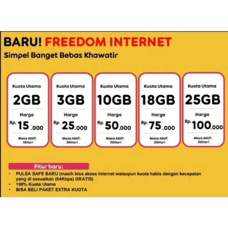 Indosat Freedom Internet 2Gb 30Hari