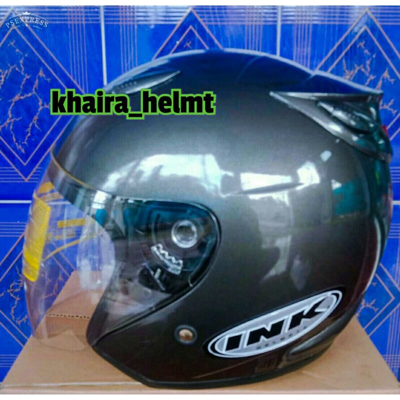 Helm ink super grade ori (semi not down)-Abu abu
