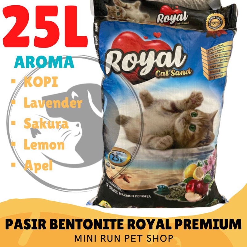 Pasir Kucing Wangi Gumpal Royal Cat Sand Pasir Bentonite Wangi Gumpal