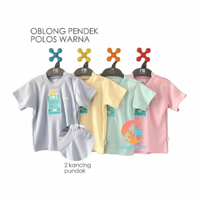 LIBBY MURAH OBLONG PENDEK ANAK KANCING PUNDAK SML KECIL WARNA POLOS