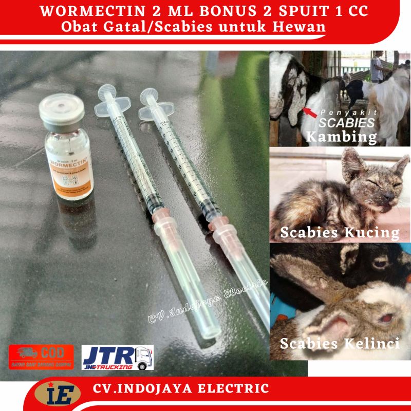 WORMECTIN 2 ml Obat Jamur Kucing Scabies kelinci Scabies Anjing Cacing Kucing Kambing Obat Cacing Kucing Obat Jamur Kucing Obat Cacing anjing Obat Oles Scabies Obat Jamur Untuk Kambing Obat Hewan Ternak