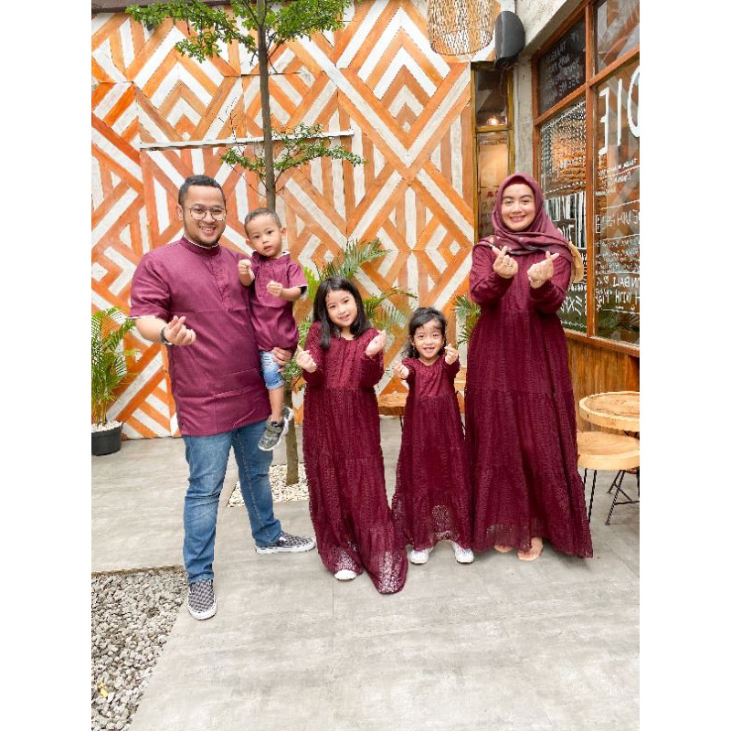 FAMILLY SET LEBARAN 2021 / MAHAGITA FAMSET /  GAMIS COUPLE 2021