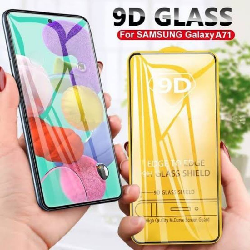 TAMPERED GLASS TG ANTI GORES SAMSUNG A71 FULL LAYAR