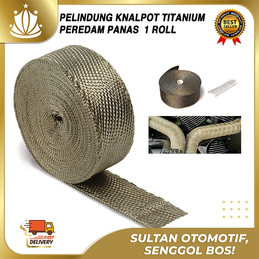 Pelindung Knalpot Titanium Motor Peredam Panas 1 ROLL