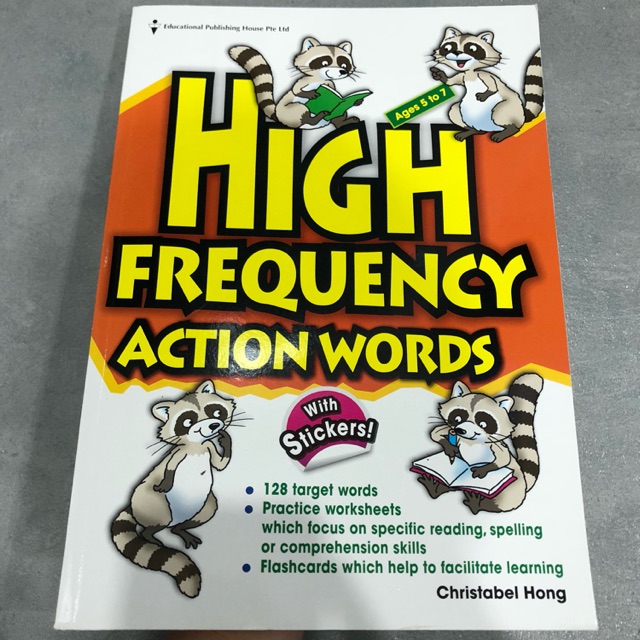 High frequency action words with stickers