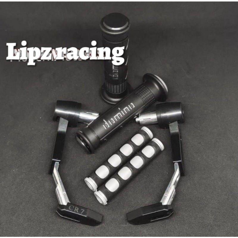 Paket ACC stang proguard robot + hangrip  sisik + karet handle 3in1 Universal