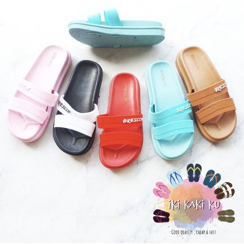 SANDAL LEBARAN ANAK PEREMPUAN SELOP TINGGI BAHAN KARET BRESLIN 840-A1 UKURAN 24-29