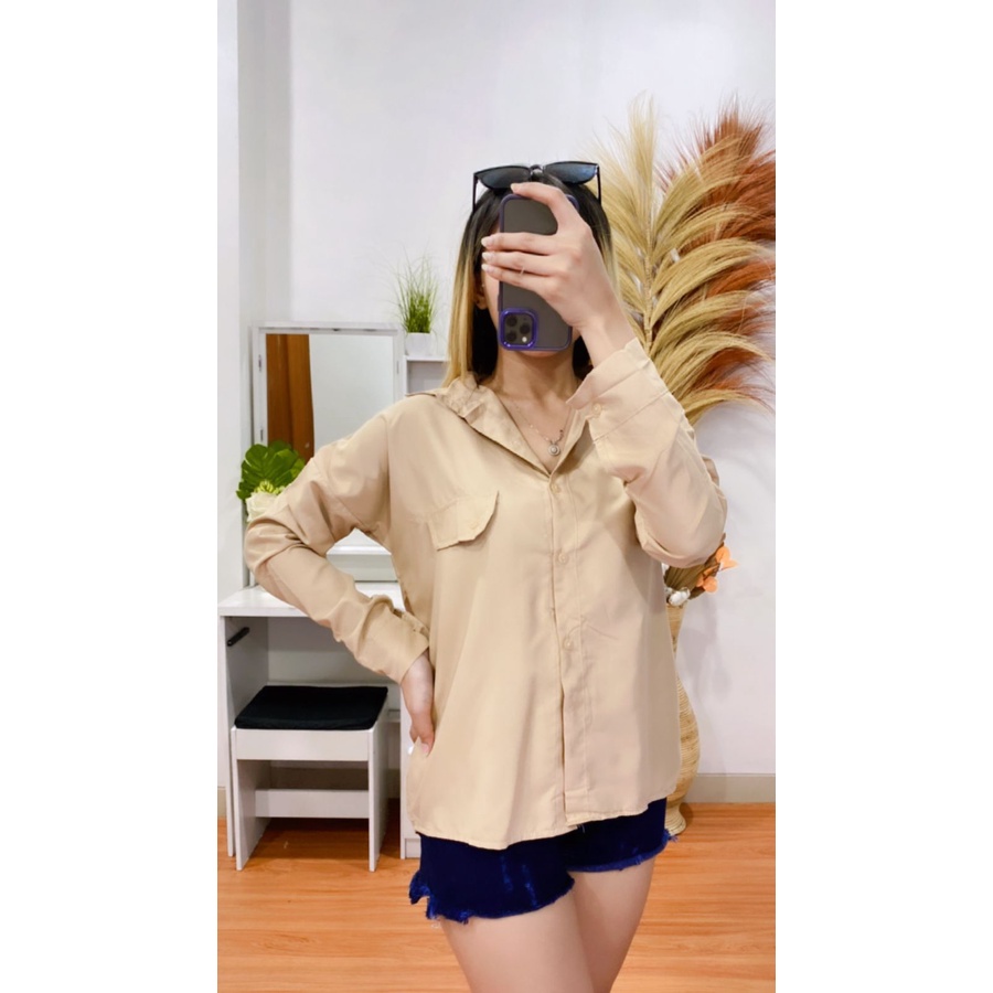 RX FASHION - KEM EMMA / KEM KESIA - FASHION KEMEJA WANITA - 1R-cream