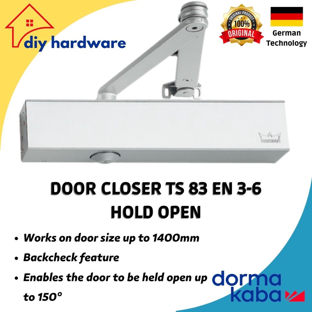 Dorma Door Closer TS83 EN3-6 HO Dormakaba TS 83 EN 3-6 Hold Open Penutup Pintu Otomatis